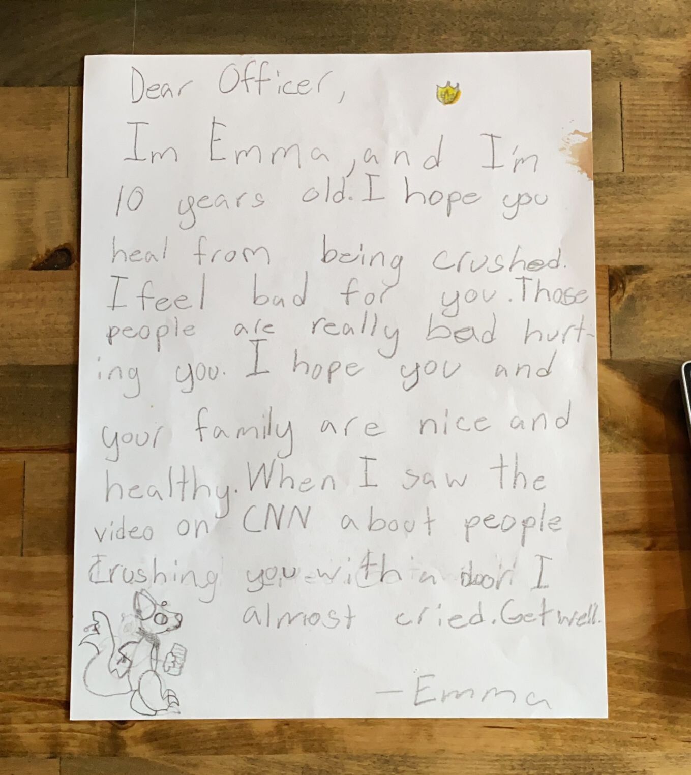 Emma Jablonski letter